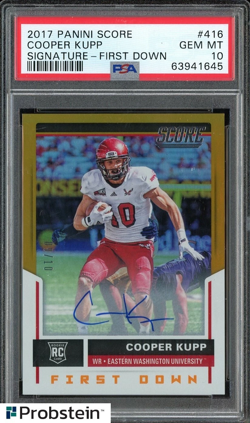 Cooper Kupp Panini Score #416 Signature-First Down