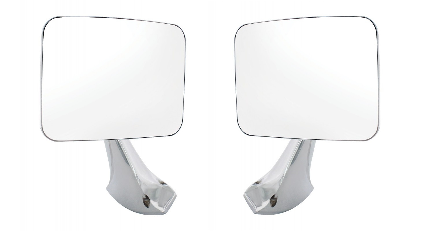 Pair Square Rectangle Chrome Outside Rearview Door Mirrors 19701972