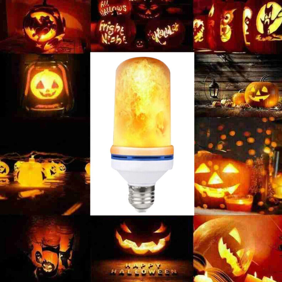 1-4stk E27 LED Licht Fackel Feuer Lampe Flammen Effekt Glühbirne Flacker Birne - Bild 3 von 4