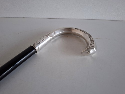 Gehstock Flanierstock Griff 800 Silber um 1900 L 83,5 cm - Bild 8 von 11