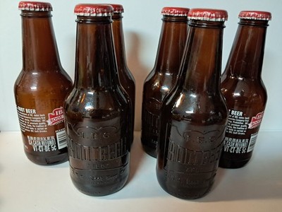 Vintage 6 Pack Vintage Empty Brown IBC Root Beer Bottles Brown Amber Bottles