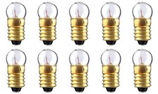 Pack of 10 Warm White G 3 1 2 Light Bulbs E10 Miniature Screw Base 12V 2.4W