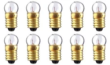 Pack of 10 Warm White G 3 1 2 Light Bulbs E10 Miniature Screw Base 12V 2.4W