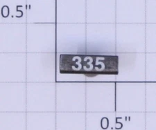 American Flyer 335 Black Metal Number Board #335 with White Numbers