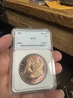 1890 Morgan silver dollar NNC MS65 Gold And Purple Toned Beauty!😍