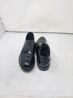Prada MENS UK 10/ US 11 Black Lace Up Heel Triangle Logo Derby Shoe 