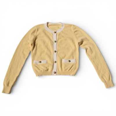 Miu Miu Cashmere Knit 2 Piece Set Cardigan Pleated Mini Skirt