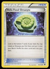 Helix Fossil Omanyte 102/124 Uncommon Fates Collide Pokemon Lightly Played