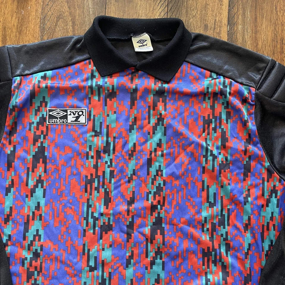 Vintage Umbro Goalkeeper Shirt Mens XL Padded 90s No 1 USA Pattern Soccer Jersey - Image 3 of 4