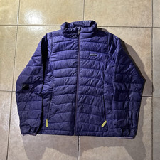 Patagonia Kids XL 14 Purple Down Puffer Jacket Full Zip Quilted Pockets