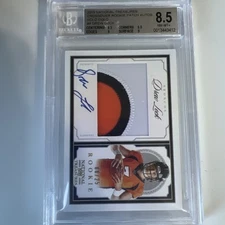 DREW LOCK 2019 National Treasures Crossover Rookie Patch holo gold Auto 08/25