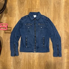 Vintage Y2K Diesel Multi-Pocket Blue Jacket Size S/M