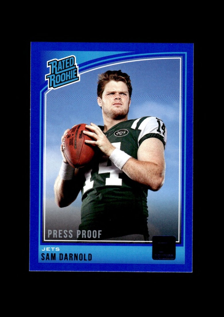 2018 Donruss: #301 Sam Darnold Blue Press Proof Rated RC NM-MT OR BETTER