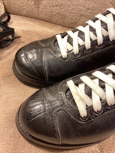 Rare Vtg 1940s-50s Spot Bilt Black Leather Soccer Football Futbol Boots Sz 8 E - Picture 2 of 17