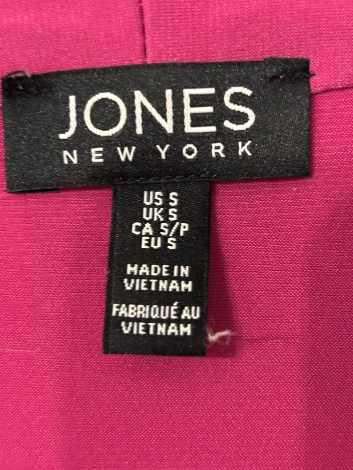Camiseta de mujer Jones of New York rosa frambuesa manga corta talla S Foto 3 de 4