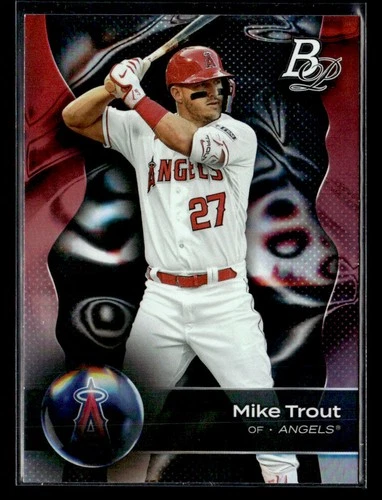 2023 Bowman Platinum #100 Mike Trout Card Los Angeles Angels