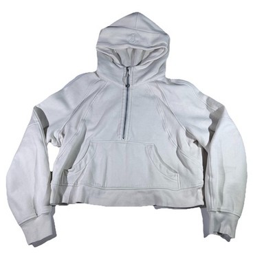 Lululemon Scuba Oversized Half Zip Hoodie Sweatshirt Womens M/L white W3DM4S