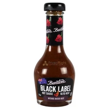 Bunsters Black Label Hot Sauce 16/10 Heat Scorpion Peppers Gluten Free 5 Ounce