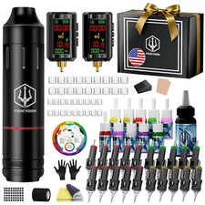 POSEIDON Cordless Tattoo Pen Kit with 2 1600Mah Batteries  Complete Starter Set