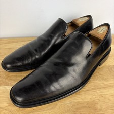 Gucci Black Leather Slip On Dress Loafers Mens 10 US