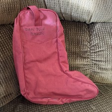 M F Western Boot Travel Bag Zip Up Cowboy Rodeo Carry Case Water Resistant Wine