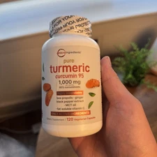 Micro Ingredients Turmeric Curcumin Supplement 1,000mg, 120 Veggie Capsules 