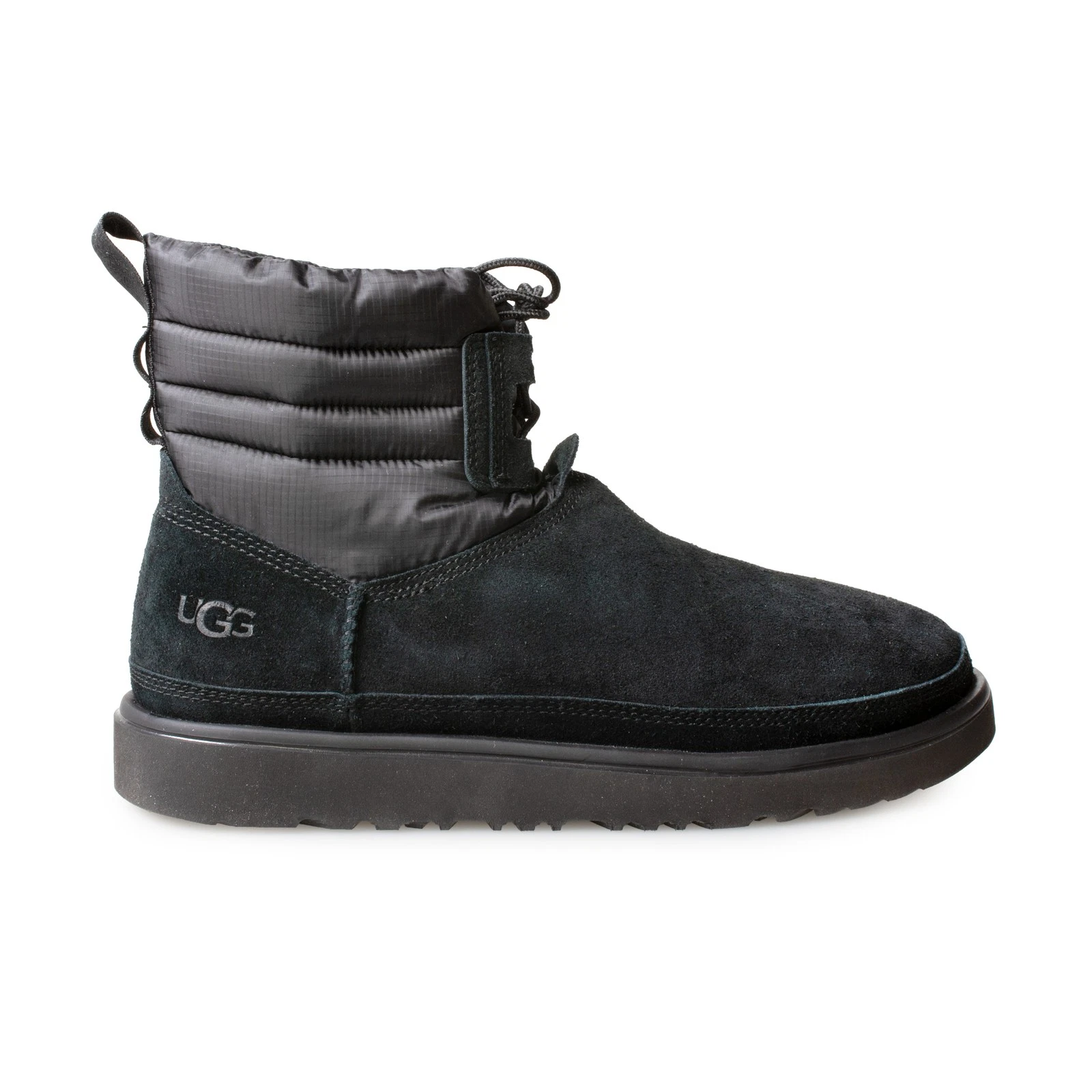UGG CLASSIC MINI LACE UP WEATHER BLACK LEATHER WATERPROOF MEN'S BOOTS SIZE US 10