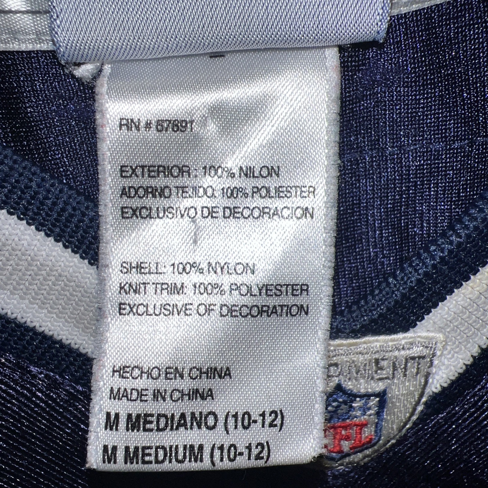 VTG Reebok On Field Jersey Demarcus Ware Youth Sz M #94 Blue Dallas Cowboys NFL