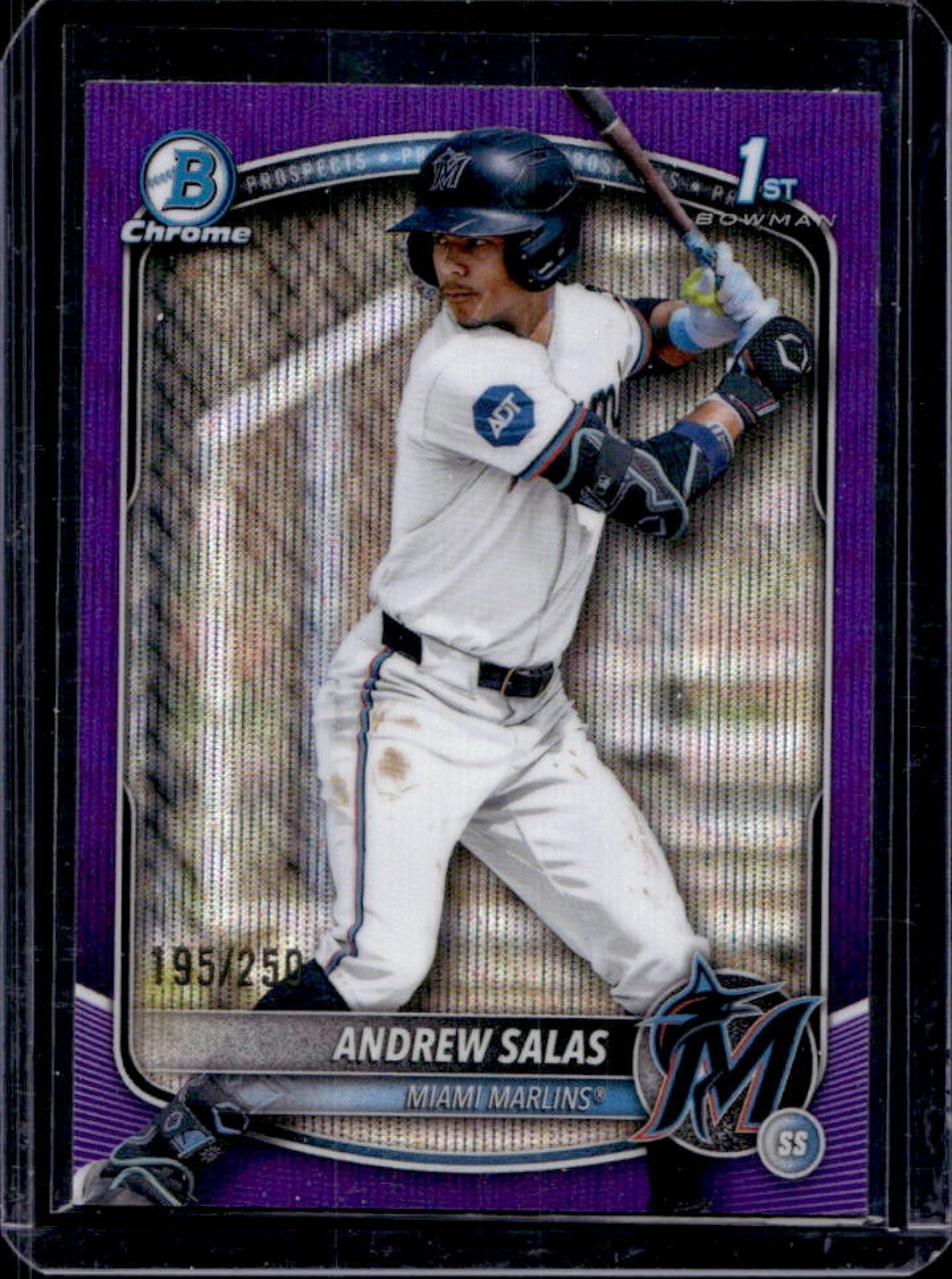 2025 Bowman Chrome Andrew Salas Purple Wave Refractor 1st #195/250