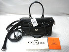 COACH Rhyder Satchel Bag 24 CFN69 LHBLK Black Glazed Leather 3way Shoulder Bag
