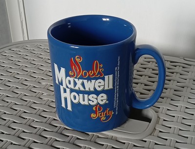 VINTAGE 1988 NOEL'S MAXWELL HOUSE PARTY TEE/KAFFEETASSE/BECHER BBC TV: BRANDNEU 