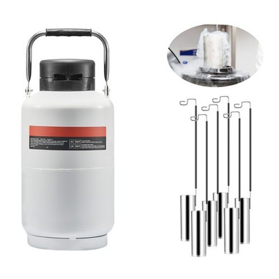 Uimoso 3L Liquid Nitrogen Container with Aluminum Alloy and 6 Storage Canisters