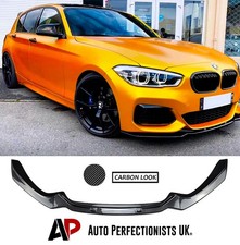 Spoiler splitter anteriore in fibra di carbonio BMW Serie 1 F20 F21 LCI labbro M Sport 2015-19