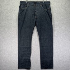 Levis 501 Jeans Mens 36x34 Blue Original Fit Straight Leg Button Fly Denim