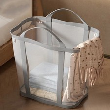 Foldable Nylon Mesh Hamper   Portable Lightweight Laundry Basket for Home/Dorm