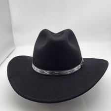Stetson Black Water Repellent Granger Crushable Packable Wool Hat SZ M Western