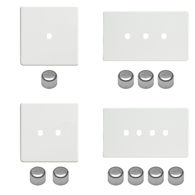 Varilight Screwless Premium White Matrix Dimmerplatten & Dimmermodule LED VPRO