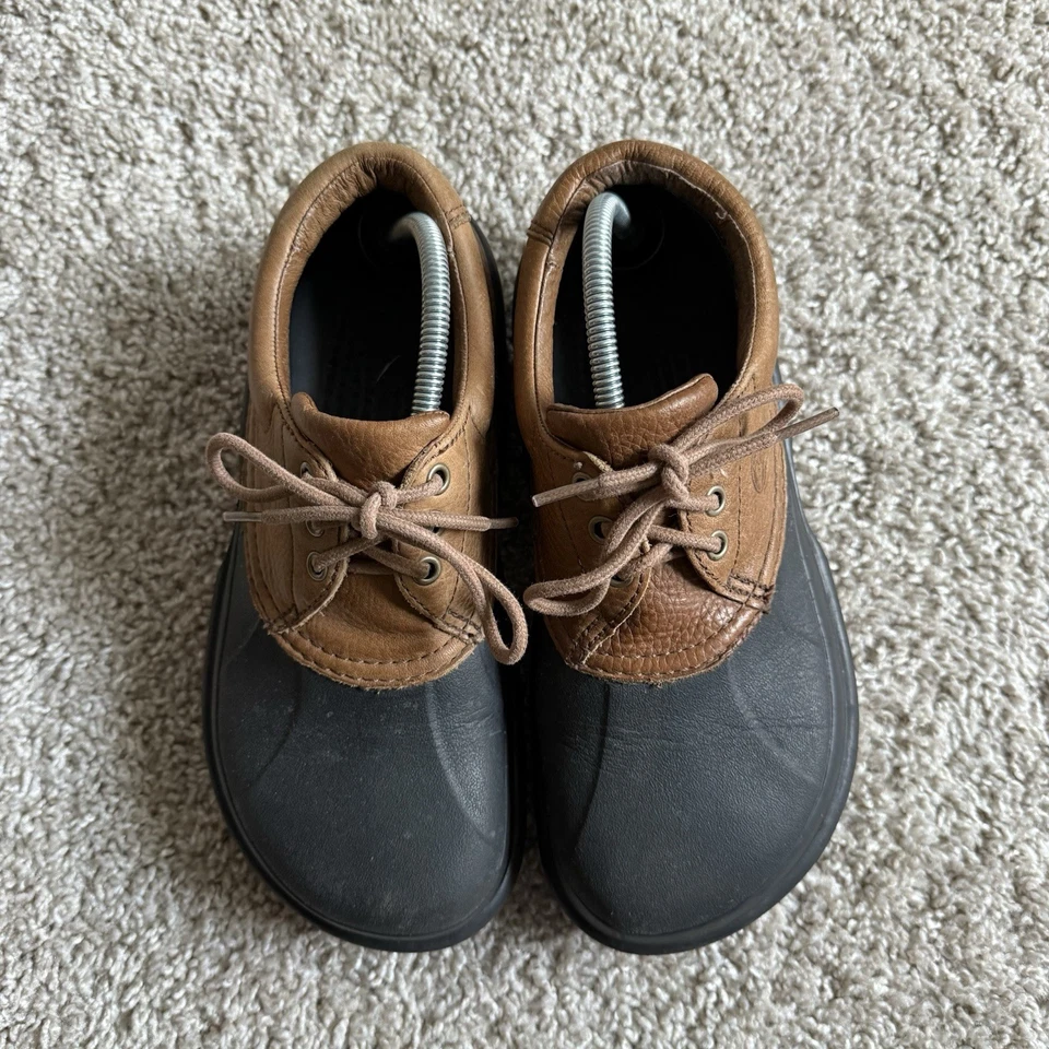 Crocs Islander Pitcrew Boat Shoes Clogs Brown Tan Black Men's Size 8 Women’s 10  - Image 4 of 4