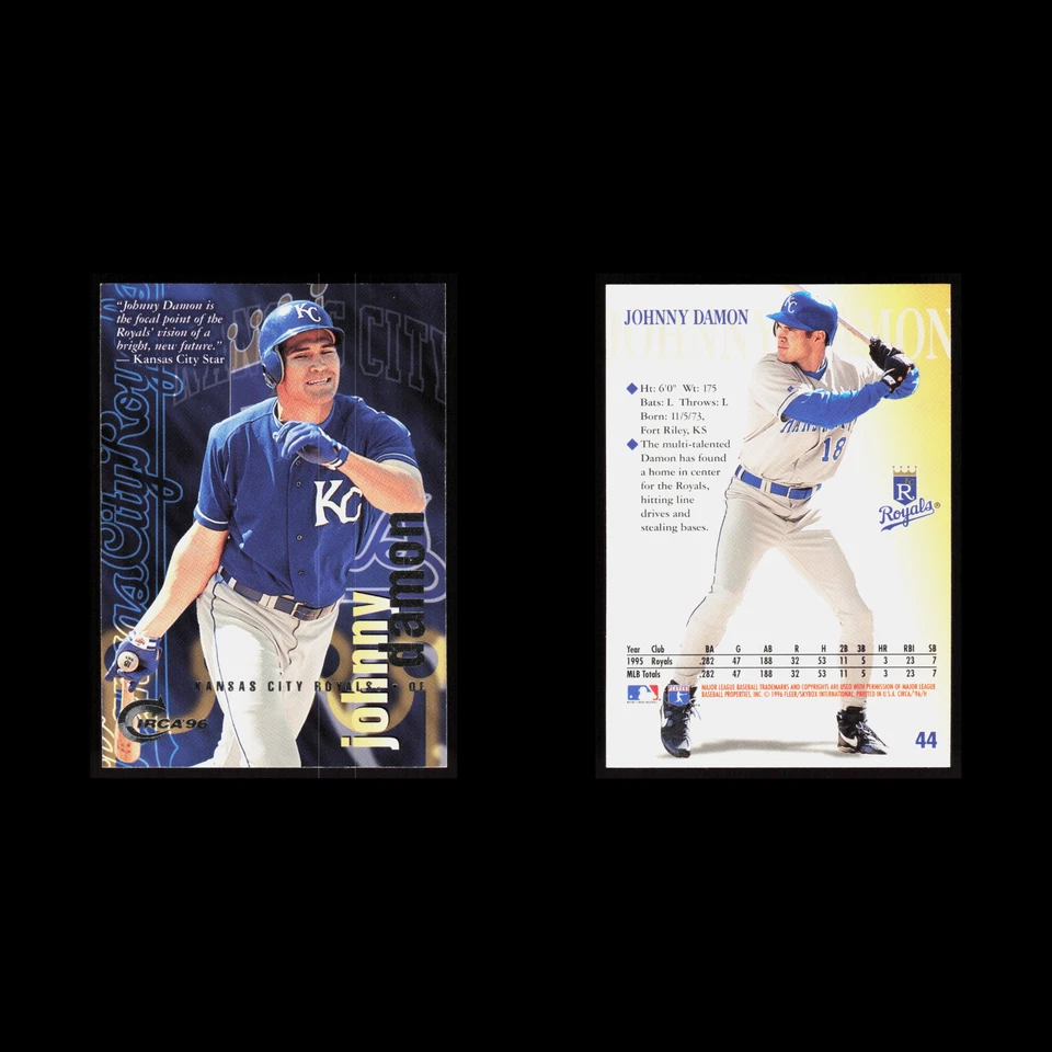 Johnny Damon #44 1996 Circa Kansas City Royals Baseball Card MLB - Image 3 of 3