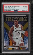 2022-23 Panini Prizm Draft Picks Fireworks Gold 3/10 Jabari Smith Jr PSA 8 s5q