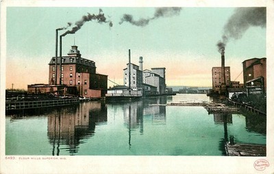 c1905 Superior Wisconsin Flour Mills Detroit Publishing Postcard 25-12120