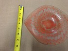 Vintage Shallow Glass Dish - red & clear oval, shaped like an eye, 9"x7"x1.5" — photo 6