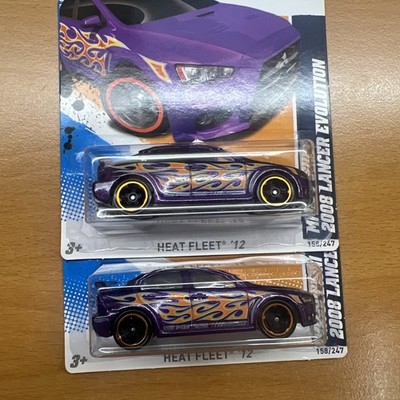 Hot Wheels Mitsubishi 2008 Lancer Evolution 158/247 - Lot Of 2 Purple - 2012