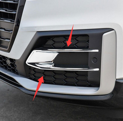 For Audi Q2 2018-2021 Car Front Fog Light Frame Decoration Cover Trim Strips