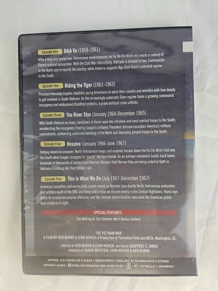 The Vietnam War: A Film by Ken Burns Lynn Novick Complete 10-Disc Series (DVD) - Image 4 of 4