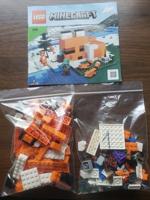 LEGO 21178 MINECRAFT Die FUCHS-LODGE 2 Minifiguren 3 Füchse Fuchsbau vollständig