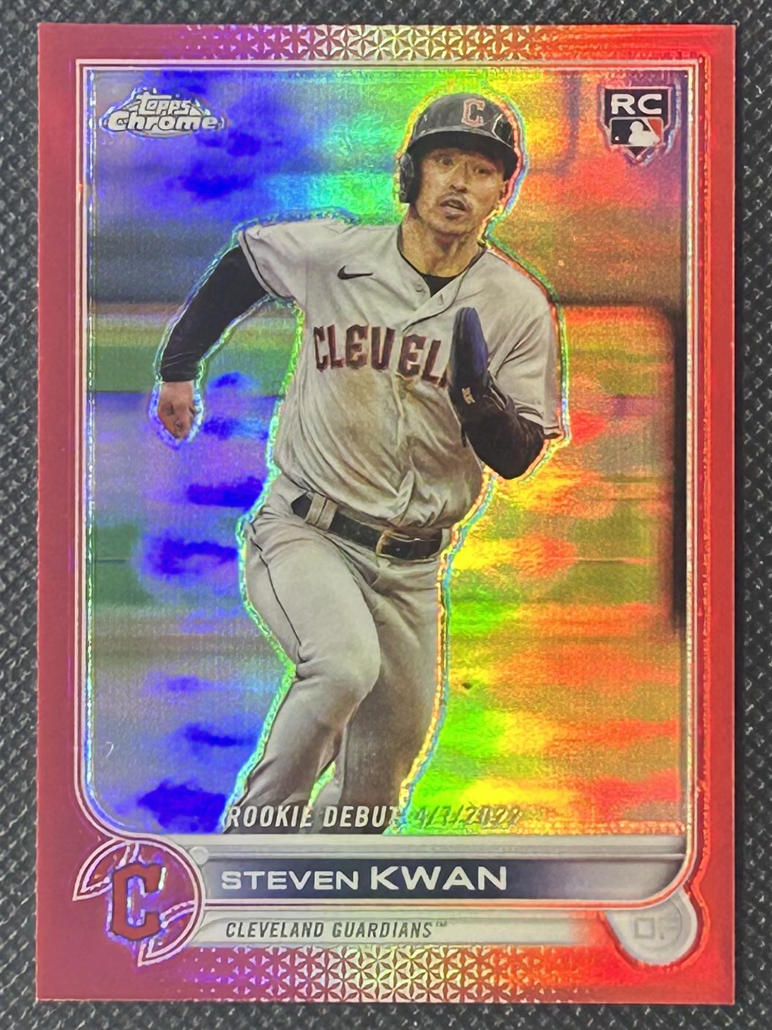 Steven Kwan Rookie Red Refractor 25/25 2022 Topps Chrome Update Card #USC178 RC