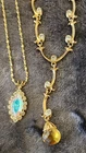 Vintage Gold Tone Mixed Lot Costume Jewelry 2 Wearable pcs. Stunning