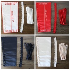 3PCS Set Satin Corset Kit Zipper Replacement Wedding Gown Colors Back Lace Up