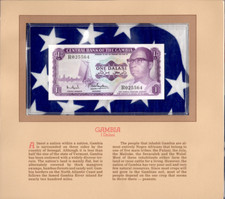 Most Treasured Banknotes Gambia 1971 1 Dalasi P-4f UNC R025564